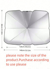 Foldable Car Windshield Sunshade – Retractable Umbrella Design