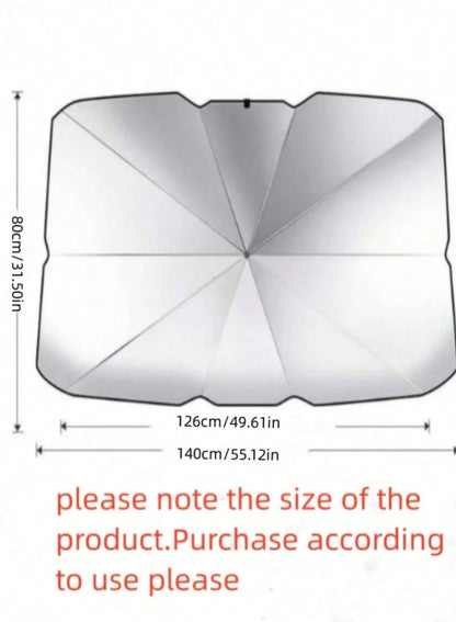 Foldable Car Windshield Sunshade – Retractable Umbrella Design