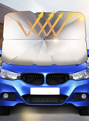 Foldable Car Windshield Sunshade – Retractable Umbrella Design