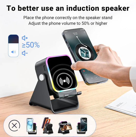 Explore 360° Sound: Wireless Speaker with Dynamic Lighting