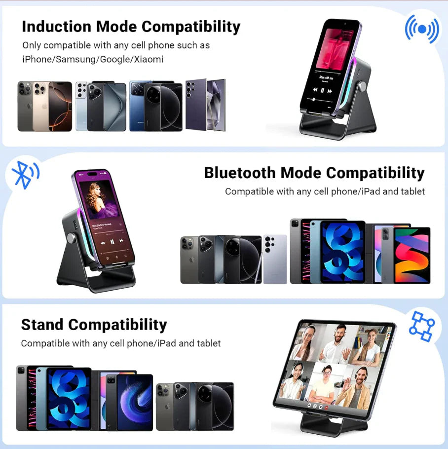 Explore 360° Sound: Wireless Speaker with Dynamic Lighting
