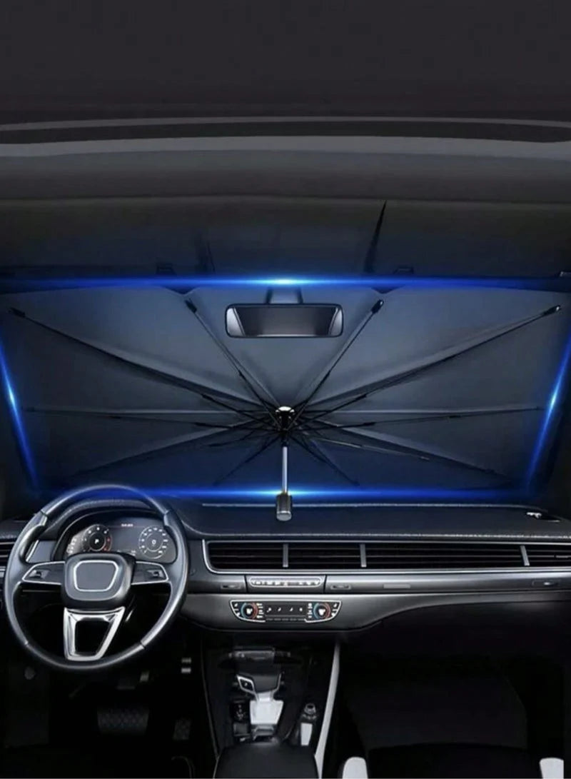 Foldable Car Windshield Sunshade – Retractable Umbrella Design