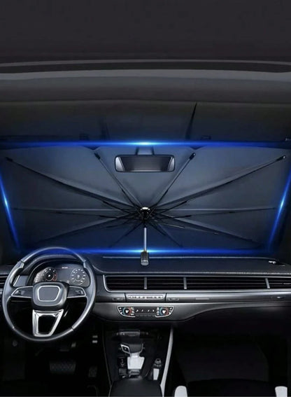Foldable Car Windshield Sunshade – Retractable Umbrella Design