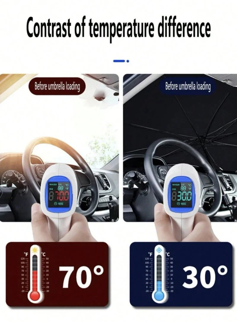 Foldable Car Windshield Sunshade – Retractable Umbrella Design
